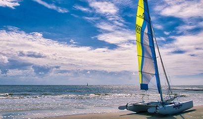 Catamaranzeilen op Texel