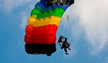 Parachutespringen op Texel