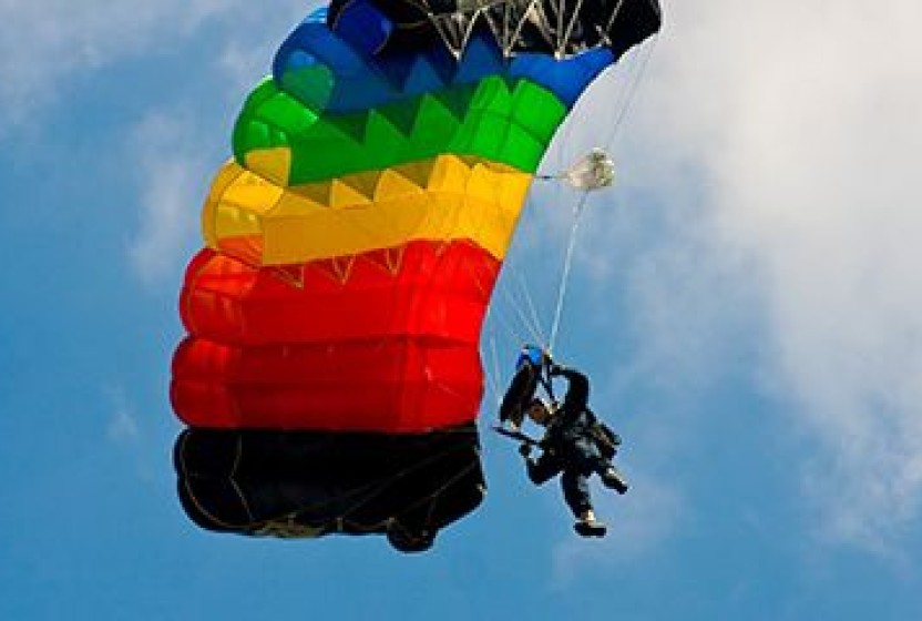 Parachutespringen op Texel